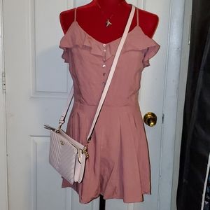 Pink Mauve Romper Dress
